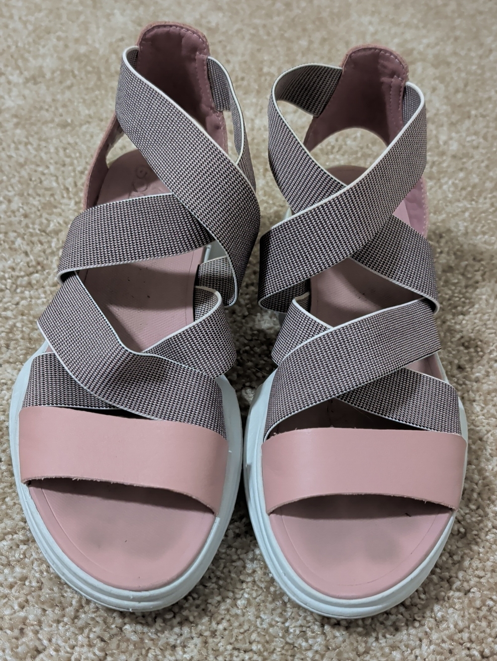 Women's Sorel Pink Strappy Elastic Sandals